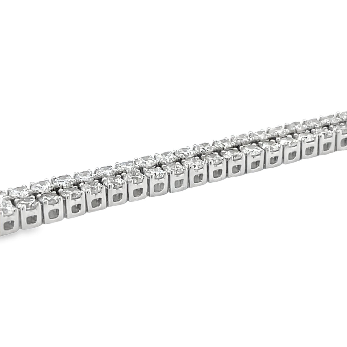 Jai's 18K White Gold 6.5-carat Two-strand Diamond Tennis Bracelet