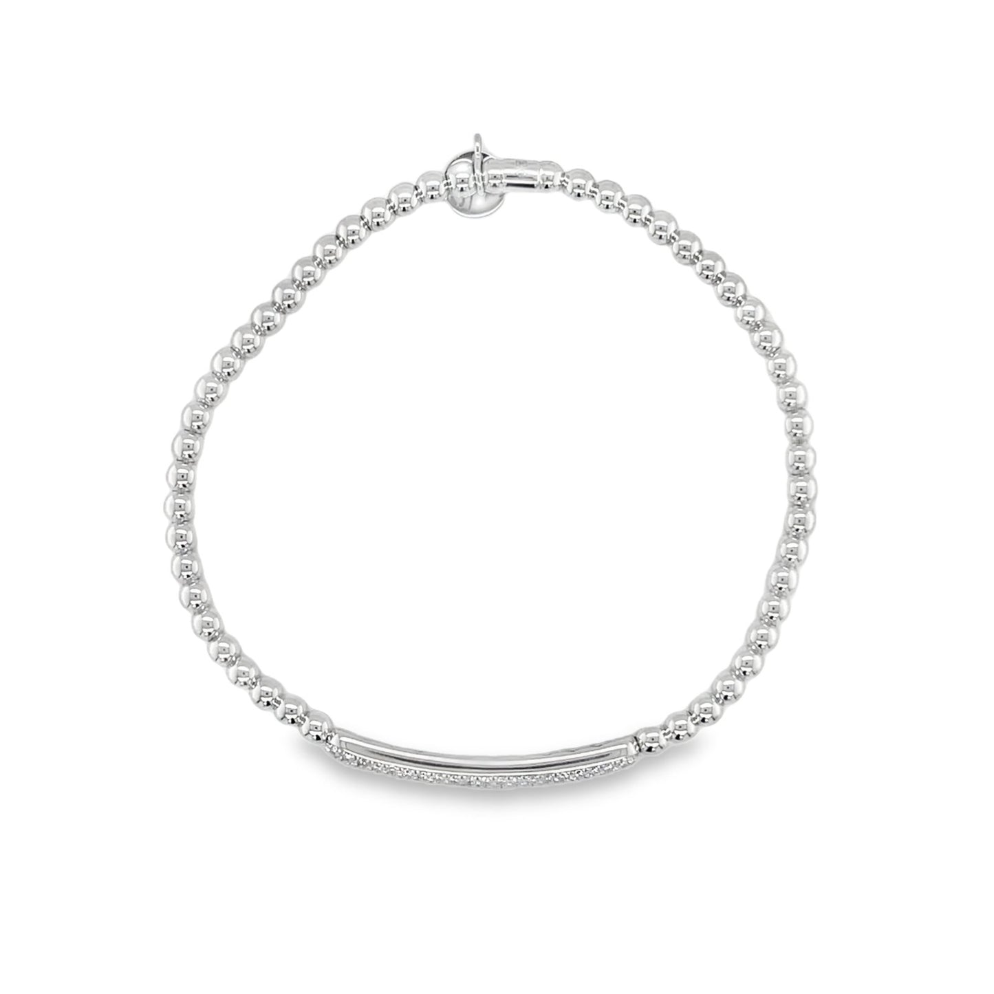 Hulchi Belluni's 18K White Gold Diamond Tresore Stretch Bracelet