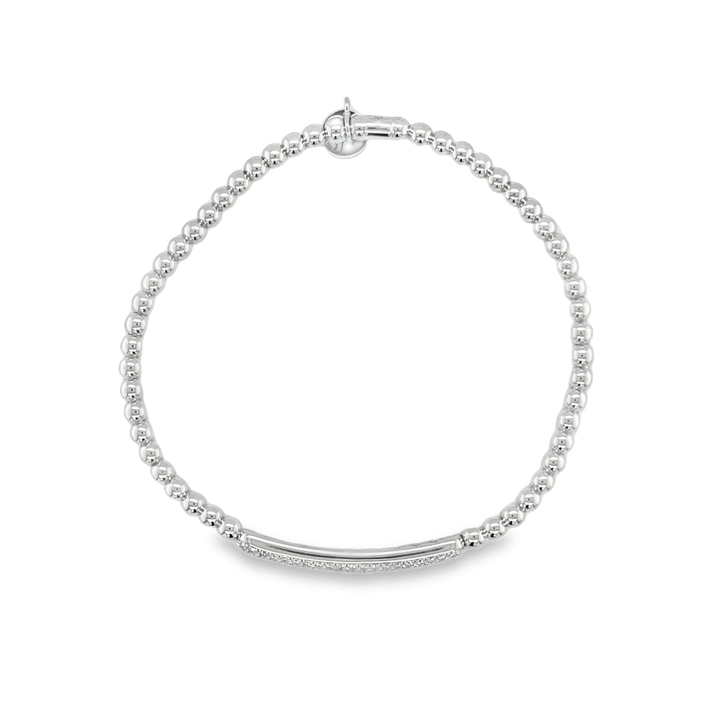 Hulchi Belluni's 18K White Gold Diamond Tresore Stretch Bracelet