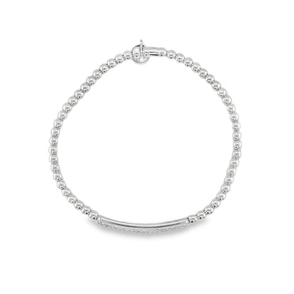 Hulchi Belluni's 18K White Gold Diamond Tresore Stretch Bracelet