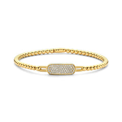 Hulchi Belluni's 18K Yellow Gold Diamond Tresore Stretch Bracelet
