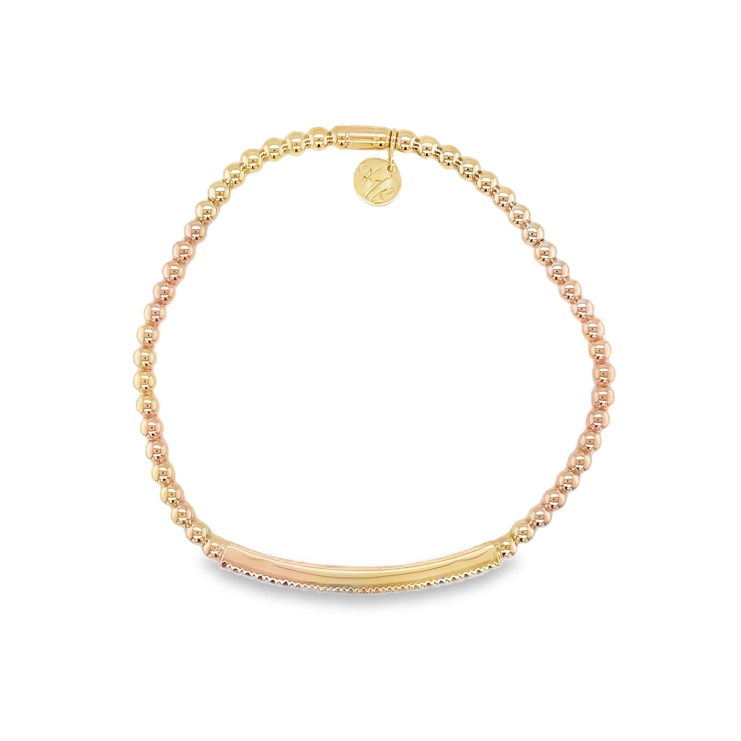 Hulchi Belluni's 18K Rose Gold Sapphire Tresore Stretch Bracelet
