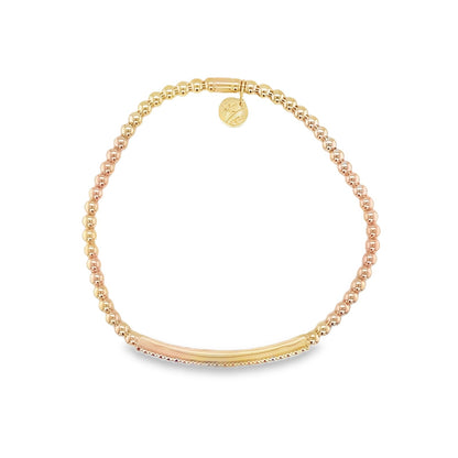 Hulchi Belluni's 18K Rose Gold Sapphire Tresore Stretch Bracelet