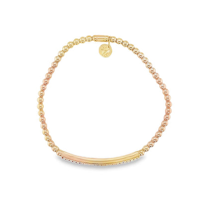 Hulchi Belluni's 18K Rose Gold Sapphire Tresore Stretch Bracelet