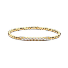 Hulchi Belluni's 18K Yellow Gold Diamond Tresore Stretch Bracelet