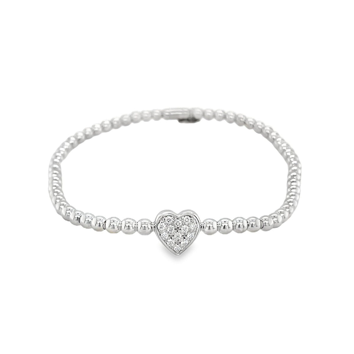 Hulchi Belluni's 18K White Gold Diamond Tresore Stretch Bracelet