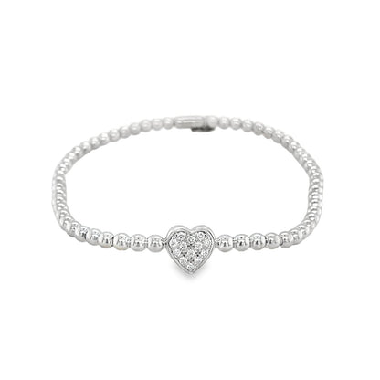 Hulchi Belluni's 18K White Gold Diamond Tresore Stretch Bracelet