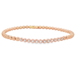 Hulchi Belluni's 18K Rose Gold Diamond Tresore Stretch Bracelet