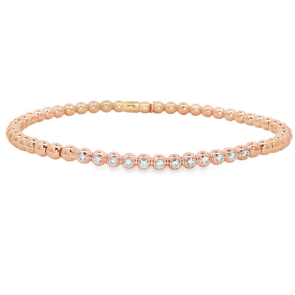 Hulchi Belluni's 18K Rose Gold Diamond Tresore Stretch Bracelet
