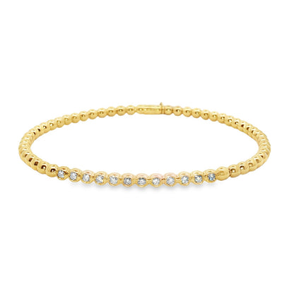 Hulchi Belluni's 18K Yellow Gold Diamond Tresore Bracelet