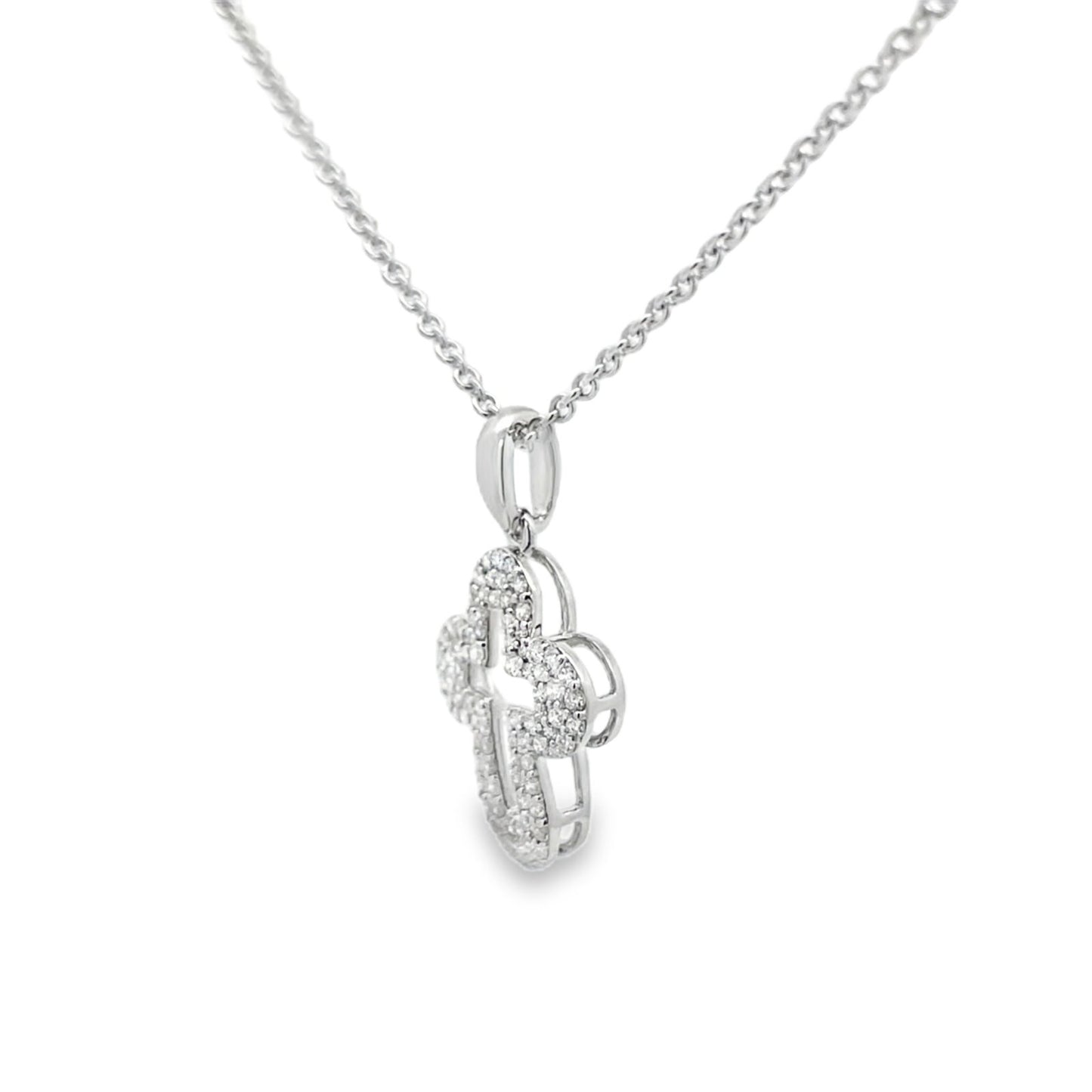 Jai's 14K White Gold Diamond Pave Cross Necklace