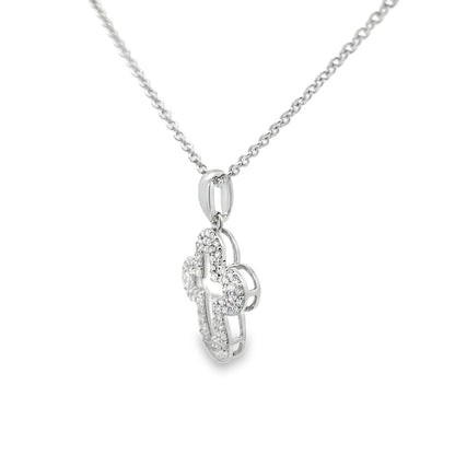 Jai's 14K White Gold Diamond Pave Cross Necklace