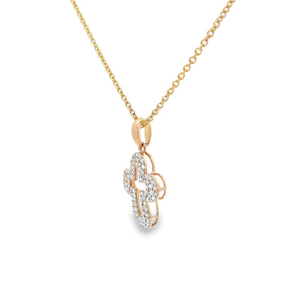 Jai's 14K Yellow Gold Diamond Pave Cross Necklace