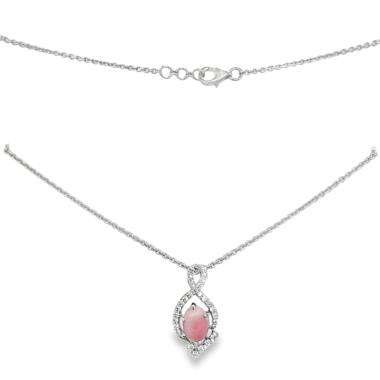 Jai's 14K White Gold Infinity Conch Pearl & Diamond Necklace
