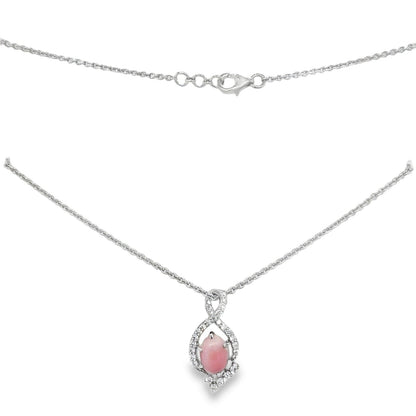 Jai's 14K White Gold Infinity Conch Pearl & Diamond Necklace