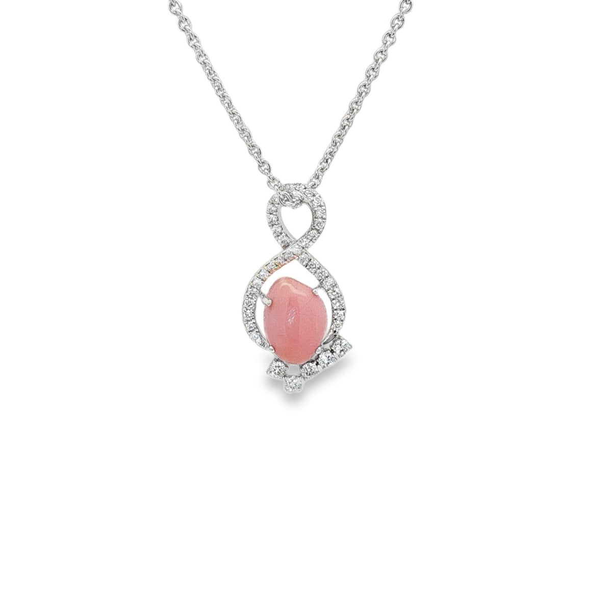 Jai's 14K White Gold Infinity Conch Pearl & Diamond Necklace