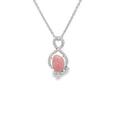 Jai's 14K White Gold Infinity Conch Pearl & Diamond Necklace