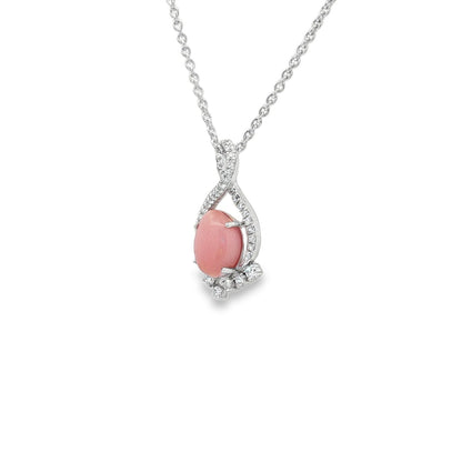 Jai's 14K White Gold Infinity Conch Pearl & Diamond Necklace