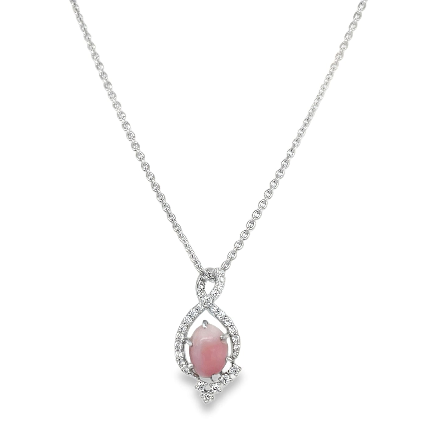 Jai's 14K White Gold Infinity Conch Pearl & Diamond Necklace
