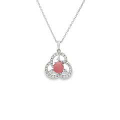 Jai's 14K White Gold Floral Conch Pearl & Diamond Necklace