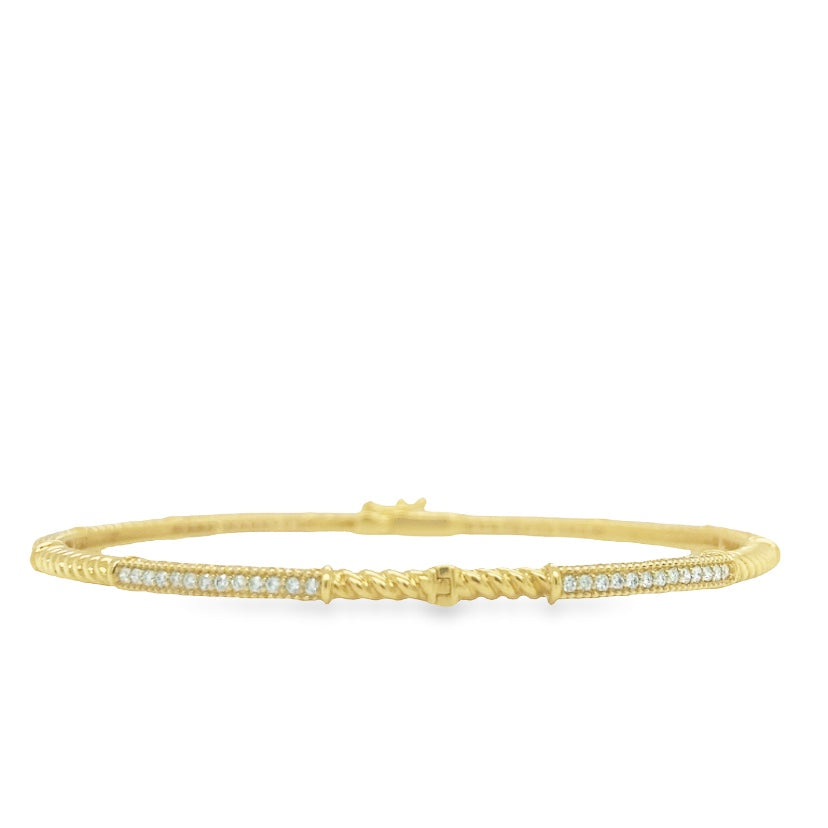 Jai's 18K Yellow Gold Diamond Bangle