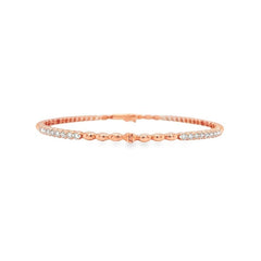 Jai's 18K Rose Gold Diamond Bangle