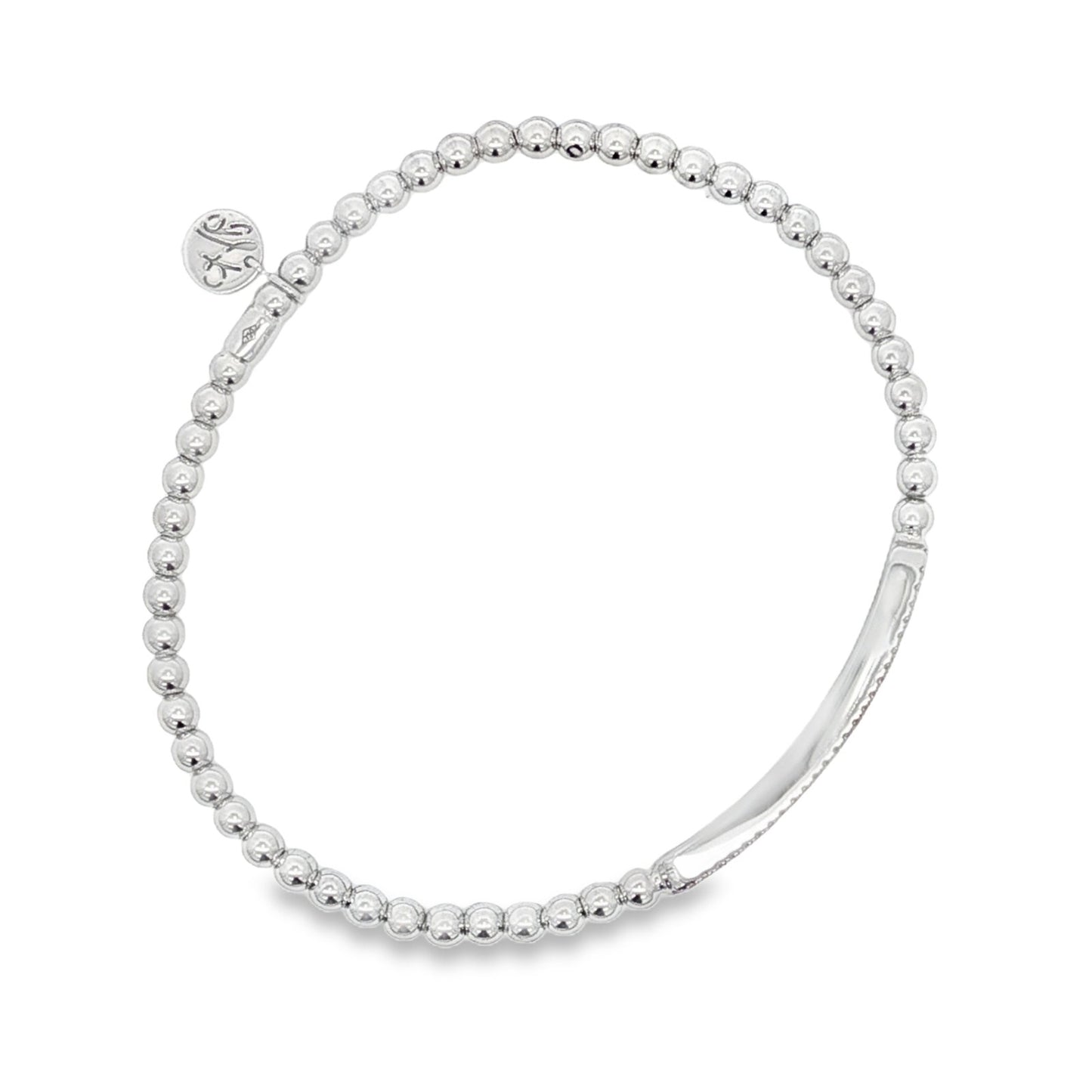 Hulchi Belluni's 18K White Gold Diamond Tresore Stretch Bracelet