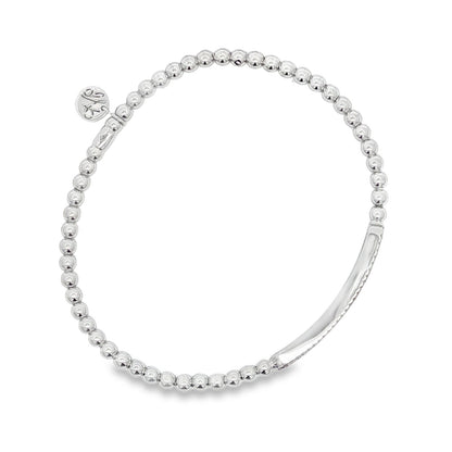 Hulchi Belluni's 18K White Gold Diamond Tresore Stretch Bracelet