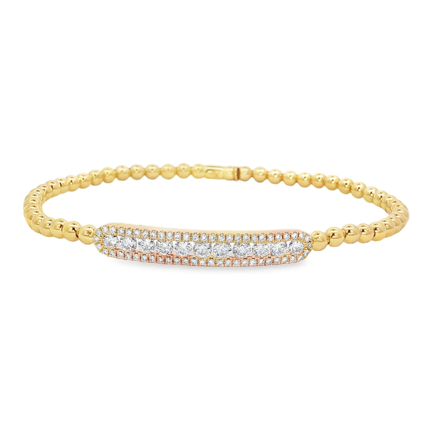 Hulchi Belluni's 18K Yellow Gold Diamond Tresore Stretch Bracelet