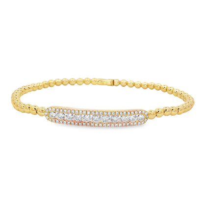 Hulchi Belluni's 18K Yellow Gold Diamond Tresore Stretch Bracelet