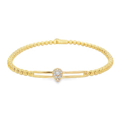Hulchi Belluni's 18K Yellow Gold Diamond Tresore Bracelet