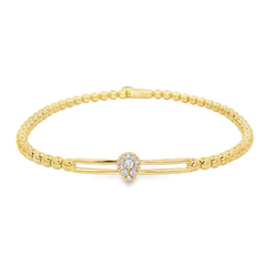 Hulchi Belluni's 18K Yellow Gold Diamond Tresore Bracelet