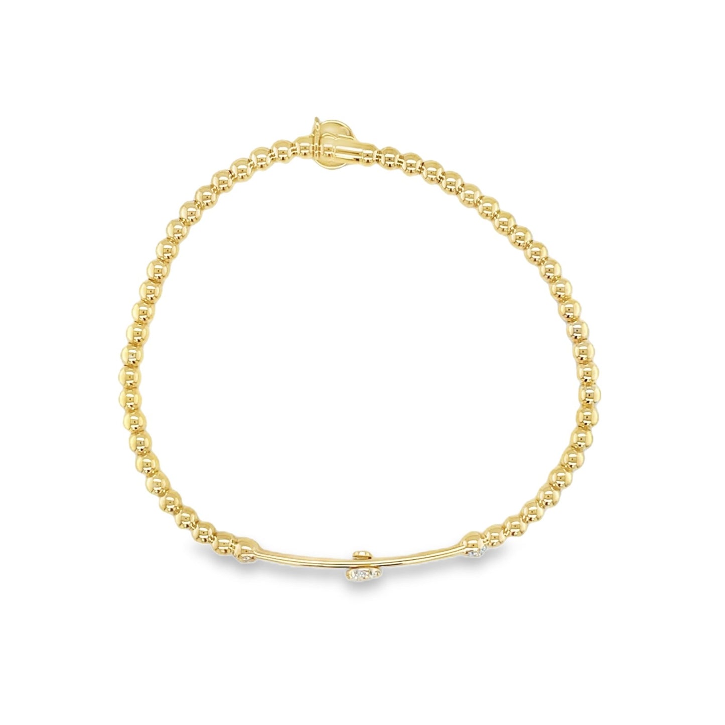 Hulchi Belluni's 18K Yellow Gold Diamond Tresore Stretch Bracelet