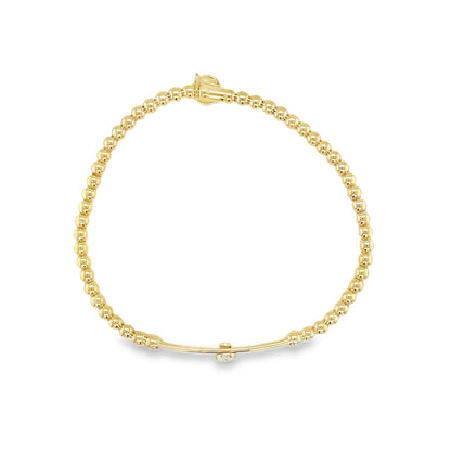 Hulchi Belluni's 18K Yellow Gold Diamond Tresore Stretch Bracelet