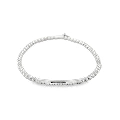 Hulchi Belluni's 18K White Gold Diamond Tresore Stretch Bracelet