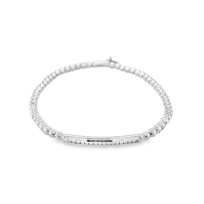 Hulchi Belluni's 18K White Gold Diamond Tresore Stretch Bracelet