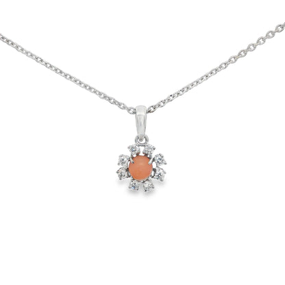 Jai's 14K White Gold Floral Conch Pearl & Diamond Necklace