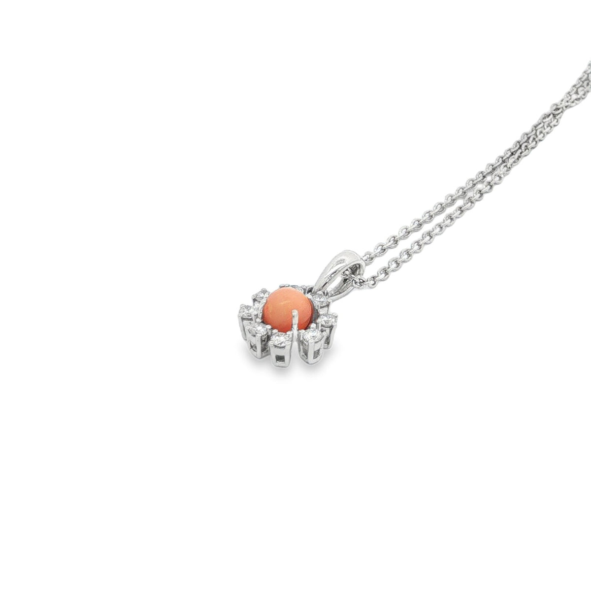 Jai's 14K White Gold Floral Conch Pearl & Diamond Necklace