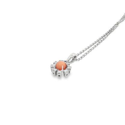 Jai's 14K White Gold Floral Conch Pearl & Diamond Necklace