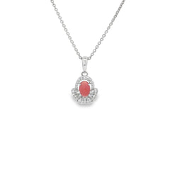 Jai's 14K White Gold Crowned Conch Pearl & Diamond Necklace