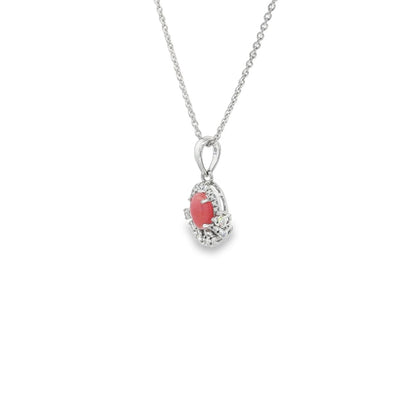 Jai's 14K White Gold Crowned Conch Pearl & Diamond Necklace