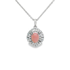 Jai's 14K White Gold Concentric Conch Pearl & Diamond Necklace
