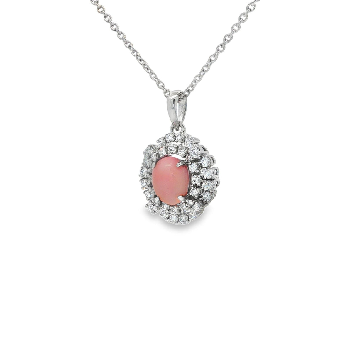 Jai's 14K White Gold Concentric Conch Pearl & Diamond Necklace