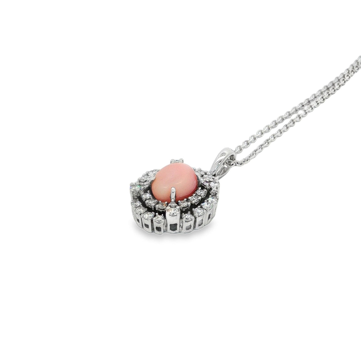Jai's 14K White Gold Concentric Conch Pearl & Diamond Necklace