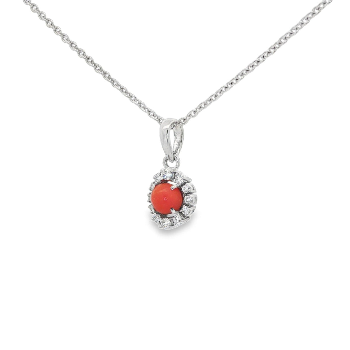 Jai's 14K White Gold Crowned Conch Pearl & Diamond Necklace
