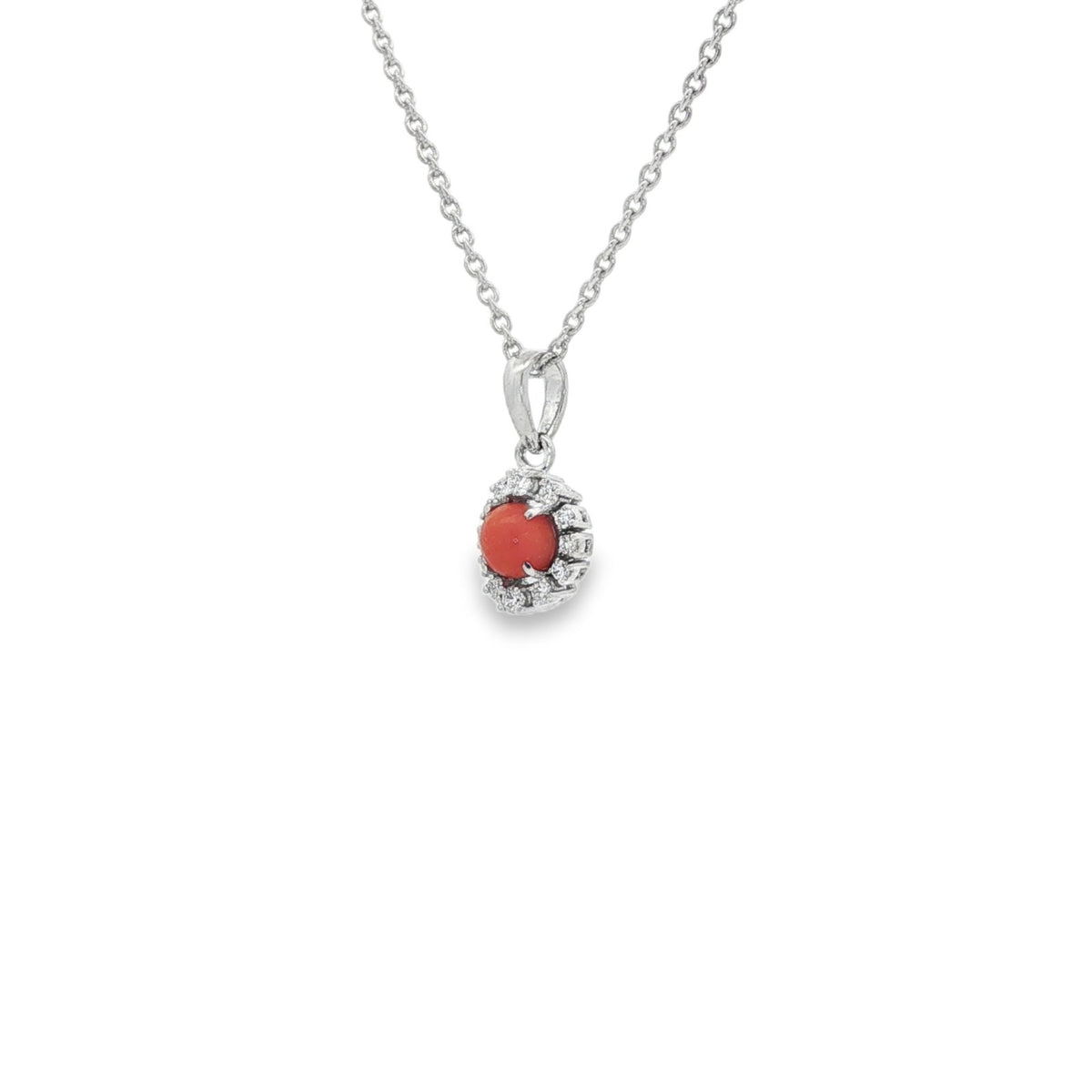 Jai's 14K White Gold Crowned Conch Pearl & Diamond Necklace