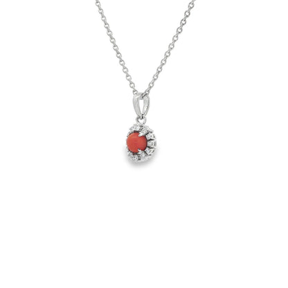Jai's 14K White Gold Crowned Conch Pearl & Diamond Necklace