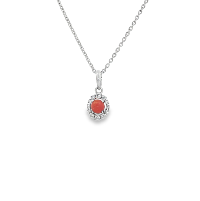 Jai's 14K White Gold Crowned Conch Pearl & Diamond Necklace