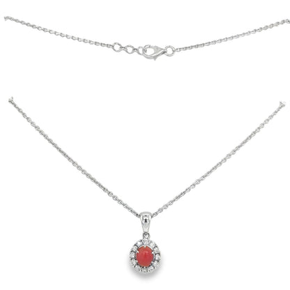 Jai's 14K White Gold Crowned Conch Pearl & Diamond Necklace