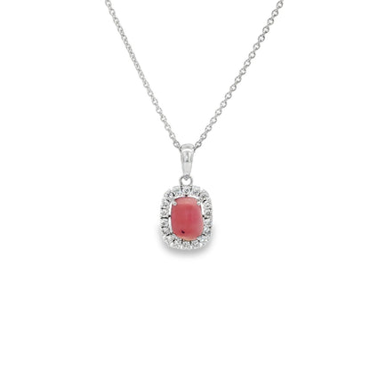 Jai's 14K White Gold Conch Pearl & Diamond Necklace